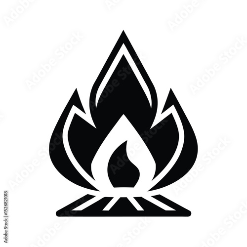 Outdoor Fire Starter Icon Vector Illustration