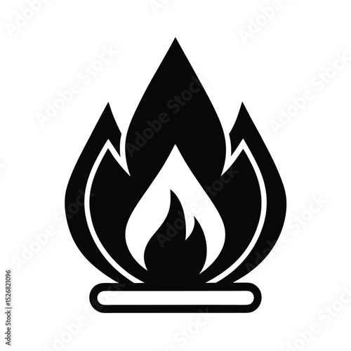 Outdoor Fire Starter Icon Vector Illustration