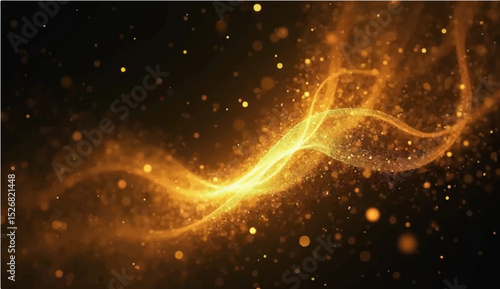 Abstract light and space scene with stars galaxies and glowing cosmic elements