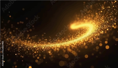 Abstract light and space scene with stars galaxies and glowing cosmic elements