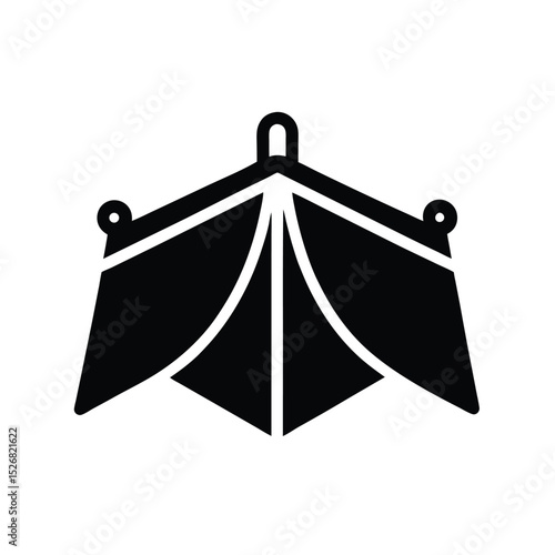 Outdoor Tarp Clamp Icon Vector Illustration