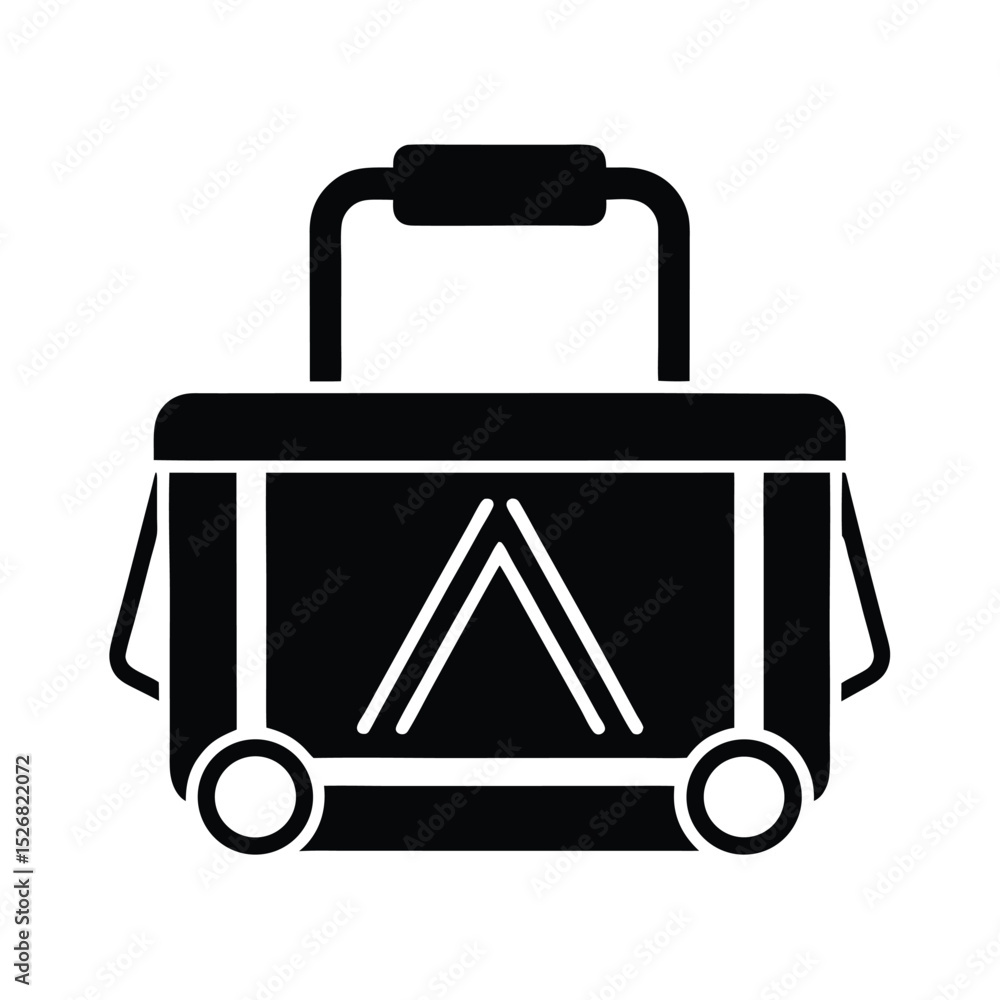 Portable Camp Caddy Icon Vector Illustration Portable Camp Caddy Icon Vector Illustration