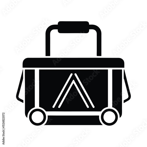 Portable Camp Caddy Icon Vector Illustration