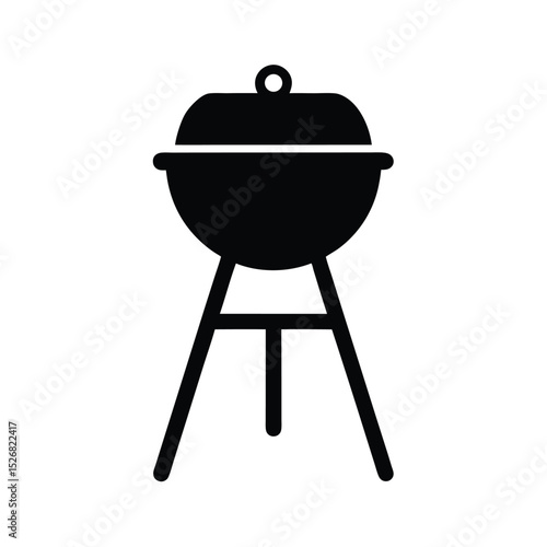Portable Grill Stand Icon Vector Illustration