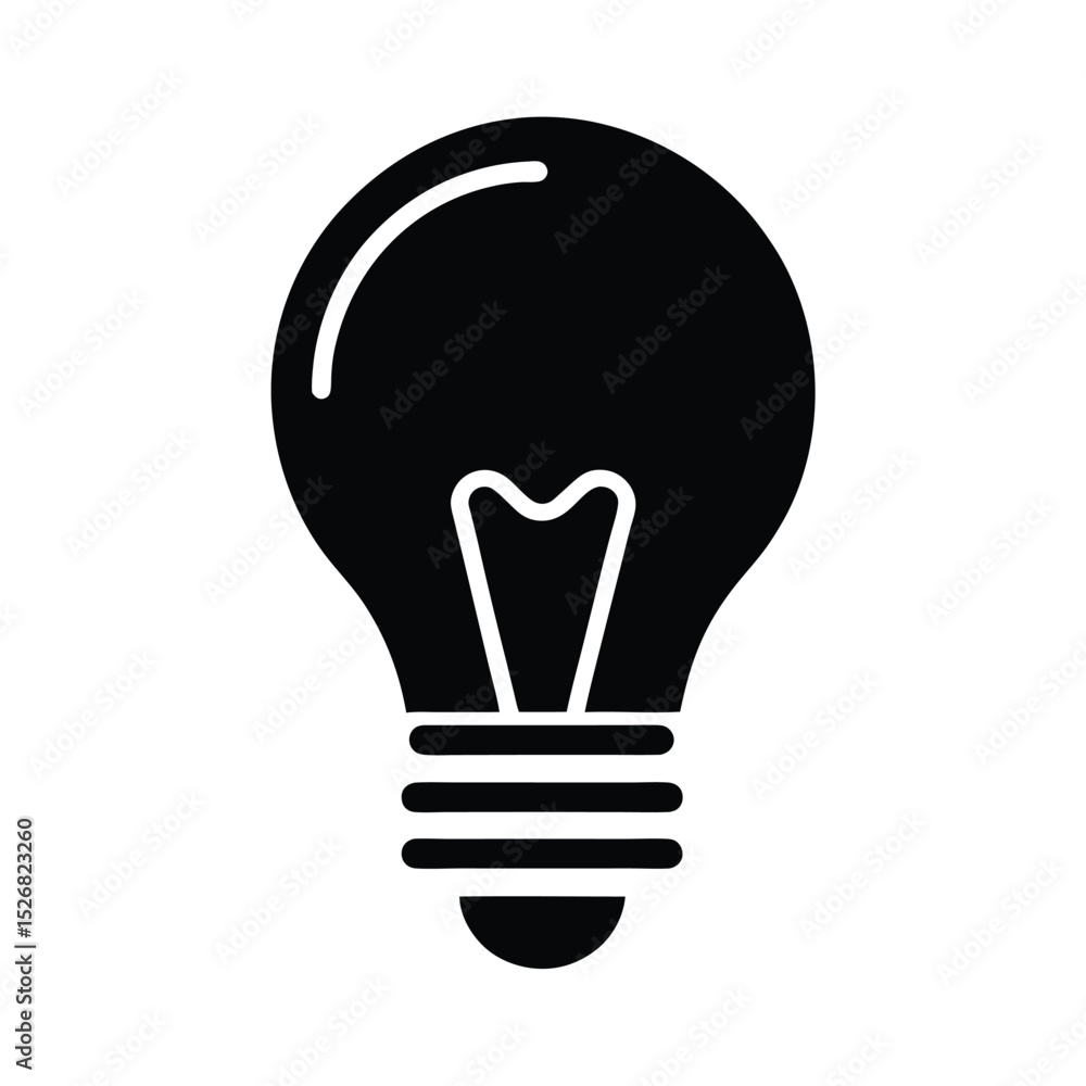 Retro Light Bulb Icon Vector Illustration Retro Light Bulb Icon Vector Illustration