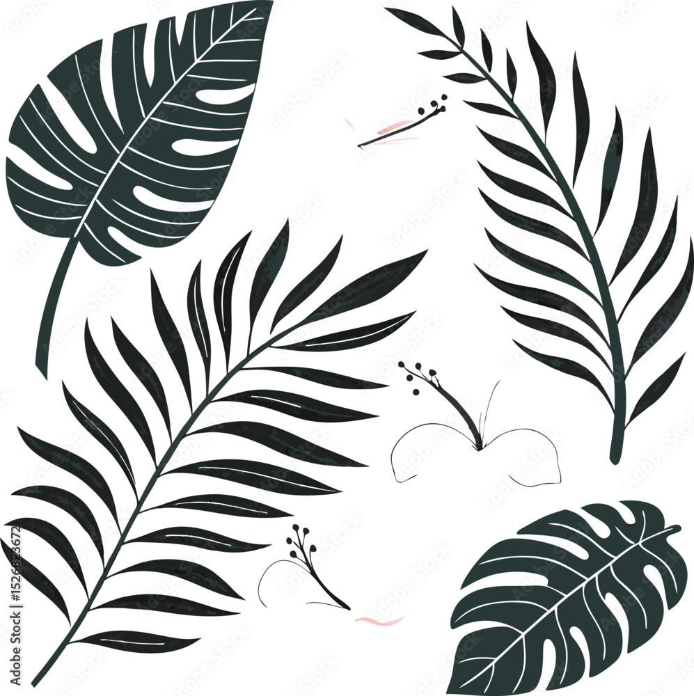 Obraz premium Seamless vector pattern of vintage bird feathers, an elegant nature art illustration