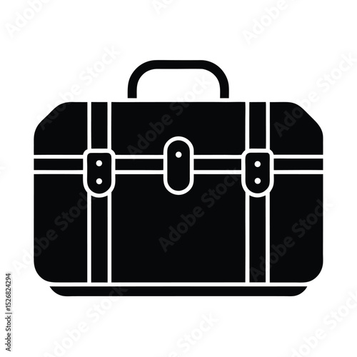 Steamer Trunk Latch Icon Vector Illustration