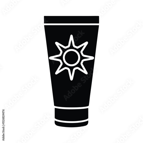 Sunblock Tube Icon Vector Illustration