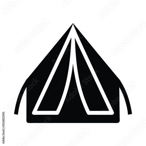 Tent Door Organizer Icon Vector Illustration