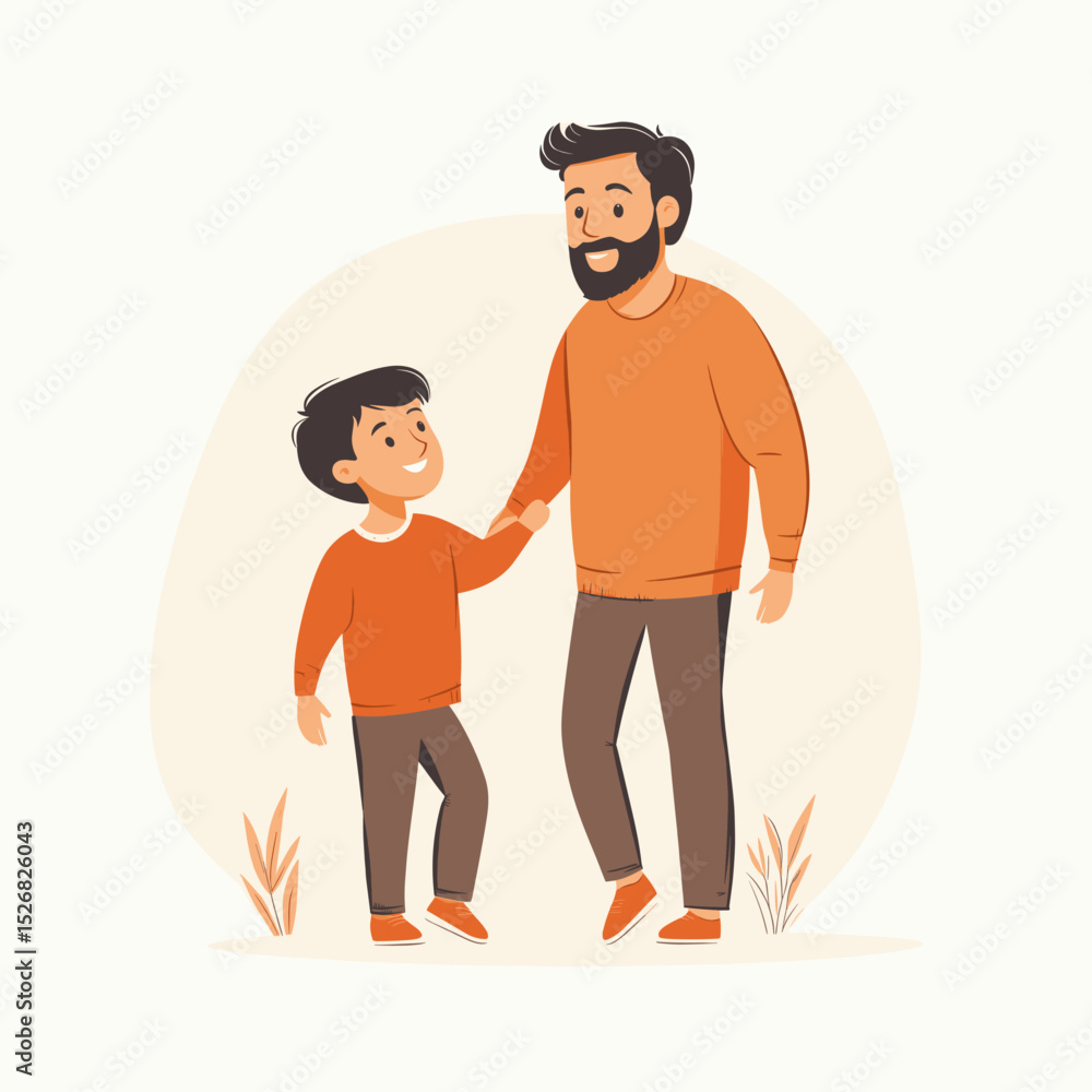 Playful moment with Father and son Playful moment with Father and son