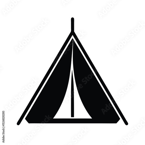 Ultralight Tent Pole Icon Vector Illustration
