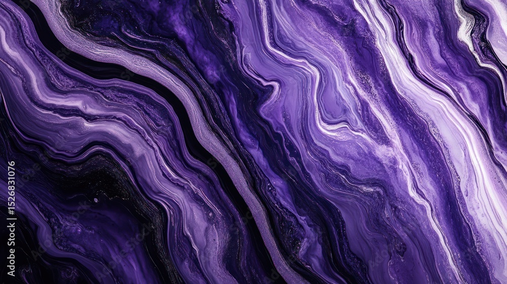 Obraz premium Abstract purple and black marbled pattern.