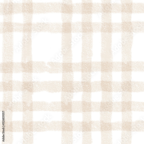 Wallpaper Mural Brown Beige Plaid Gingham Check Hand Drawn Background Pattern Overlay Torontodigital.ca