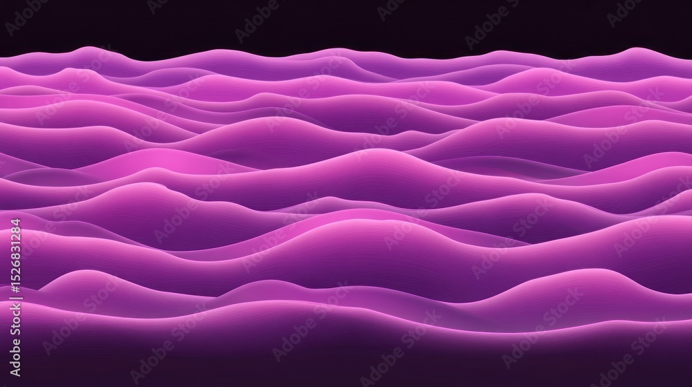 Obraz premium Abstract wavy forms in vibrant purple.