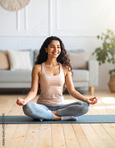 Free Download Beautiful Indian Girl Doing Yoga Pose – Happy International Yoga Day Concept - GFXLoad