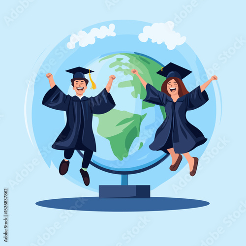 Graduation Celebration with Global Theme