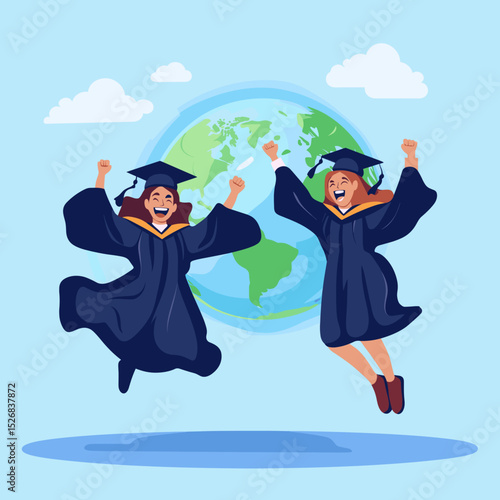 Graduation Celebration with Global Theme