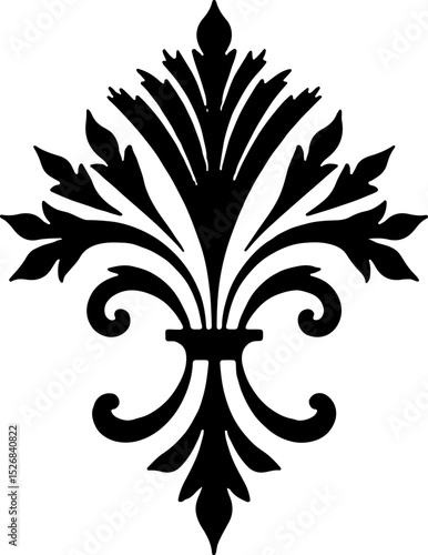  Ornate Damask Flourish vector design