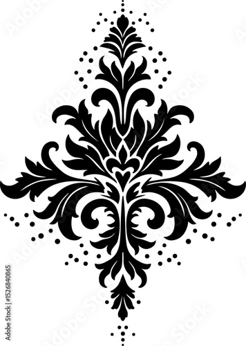  Ornate Damask Flourish vector design