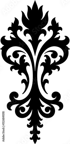  Ornate Damask Flourish vector design
