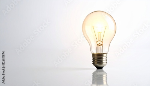 Bright Idea Illuminated Light Bulb Inspiration Innovation Concept.