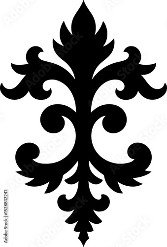  Ornate Damask Flourish vector design