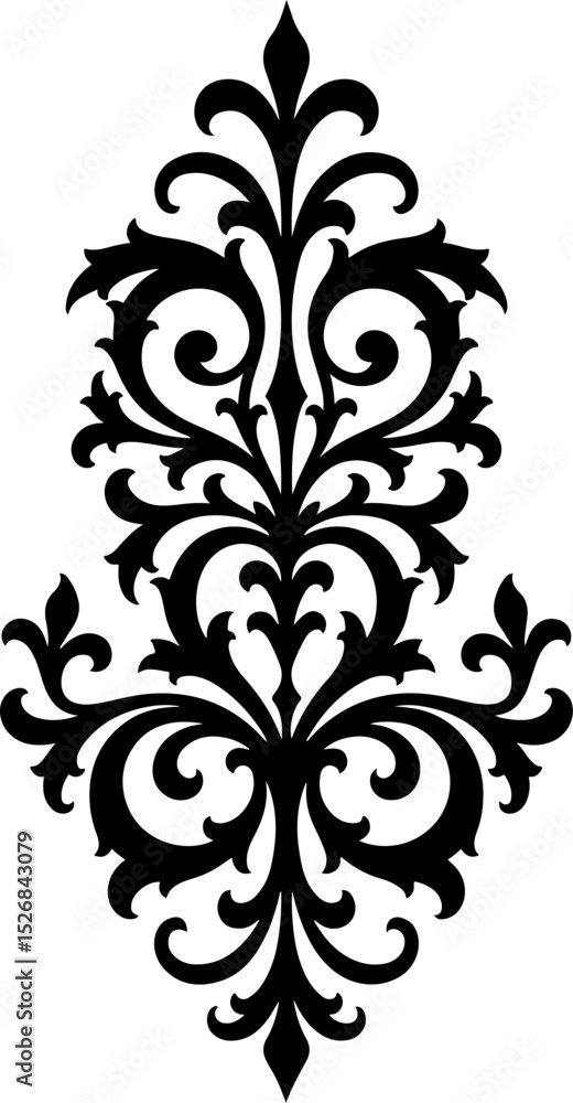 Obraz premium Ornate Damask Flourish vector design