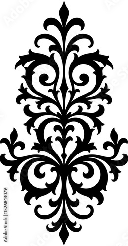  Ornate Damask Flourish vector design