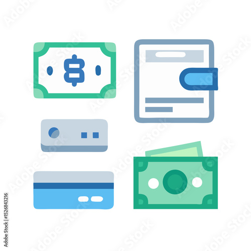 Professional payment methods icons set isolated on white background