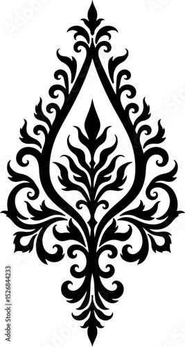  Ornate Damask Flourish vector design