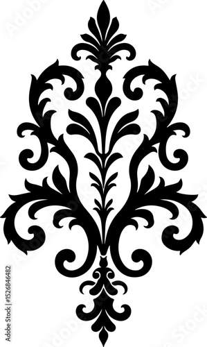  Ornate Damask Flourish vector design