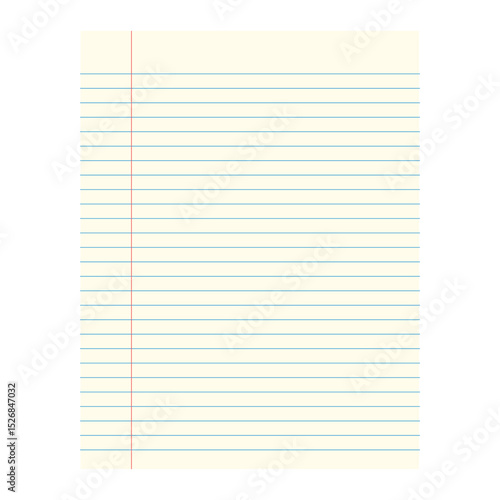 Blank page ruled paper