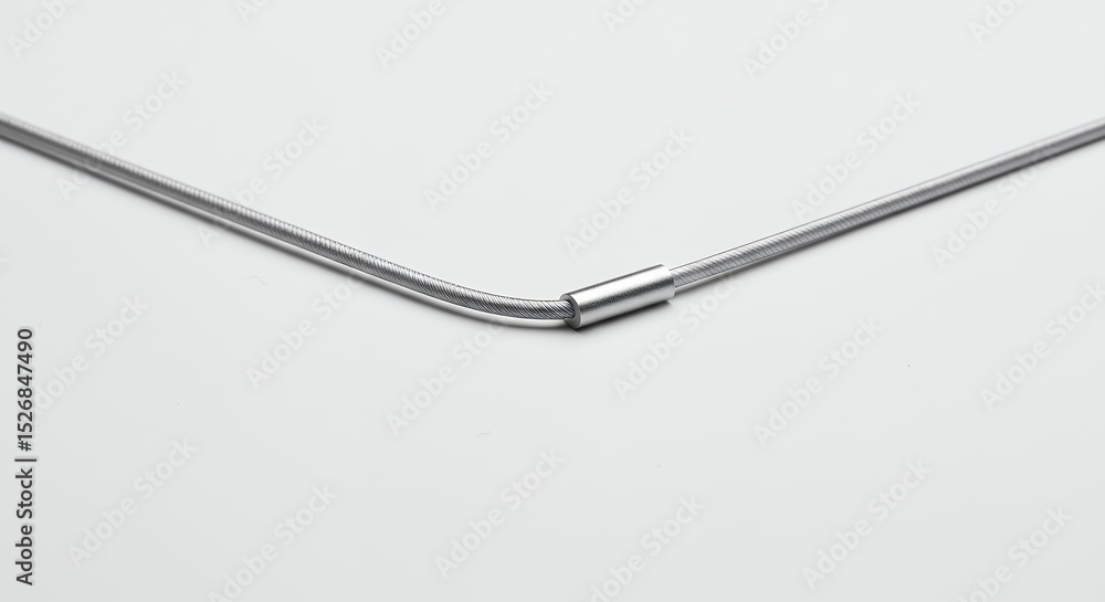 Metal shower rod corner connector closeup Metal shower rod corner connector closeup