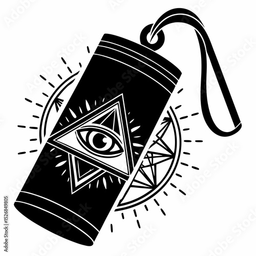 Eye of providence mystical tag occult symbol amulet charm