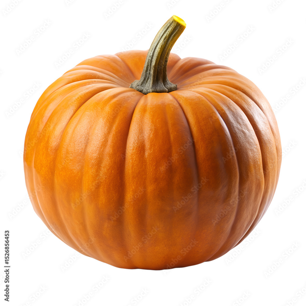 Obraz premium Pumpkin Whole Orange Vegetable Isolated on Transparent Background