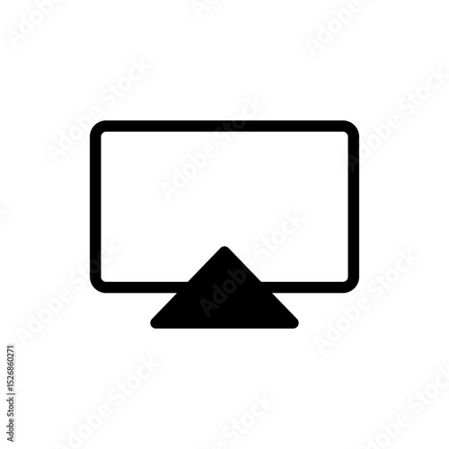 Mirroring Display Screen Icon, Simple Flat Style, Vector Illustration, Symbol, Design Logo Template Pictogram, For Ui or Ux Isolated On White for Mobile App, Editable