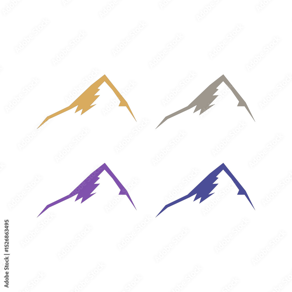 Fototapeta premium HILLS SIGN SYMBOL LOGO VECTOR ISOLATED ON WHITE
