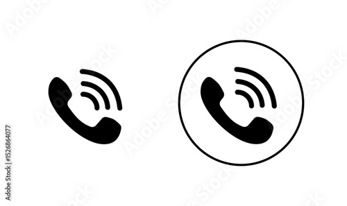 phone icon, ringing phone icon vector illustration
