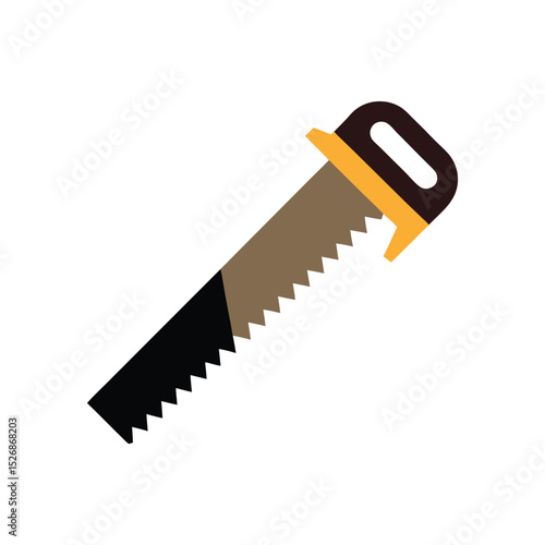 crosscut saw vector art illustration