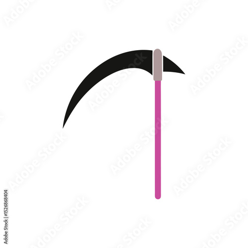 ritual scythe vector art illustration