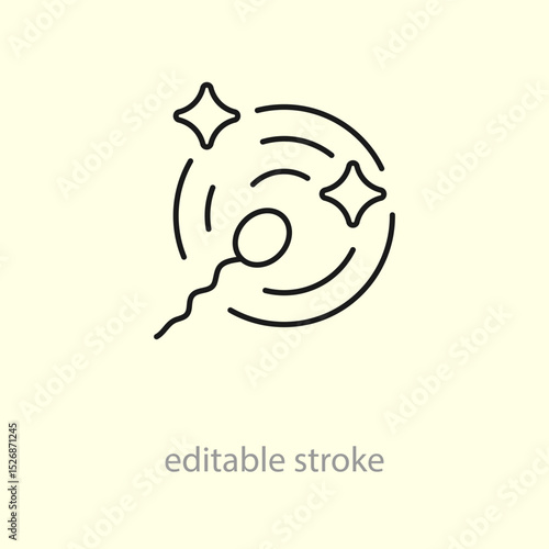 IVF icon. In vitro fertilization process. Fertility or reproducing icon. Infertility treatment. Vector