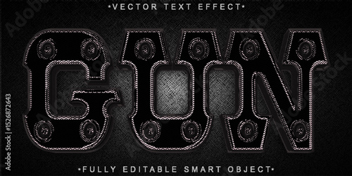  Gun Outlaw Weapon Bullet Killer Crime Fully Editable Smart Object Text Effect