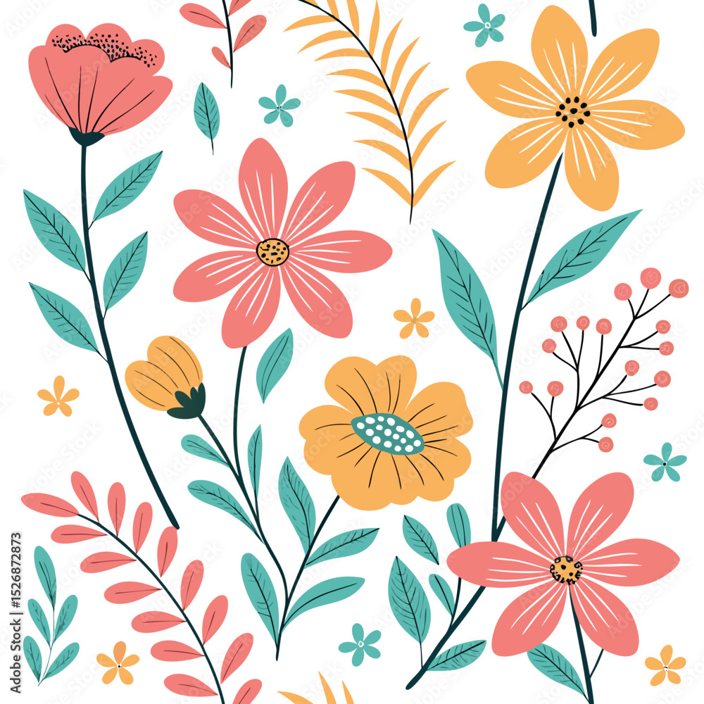 seamless floral background Ai-Generated seamless floral background Ai-Generated