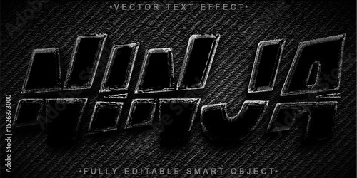  Ninja Warrior Stealth Sword Shadow Combat Fully Editable Smart Object Text Effect