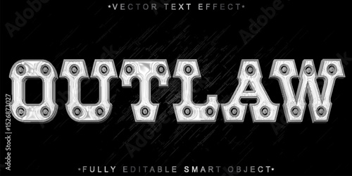   Outlaw Killer Texas Mafia Crime Danger Fully Editable Smart Object Text Effect