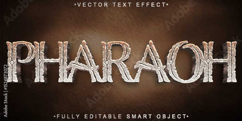  Pharaoh Mummy Egypt Pyramid Ancient Tomb Fully Editable Smart Object Text Effect