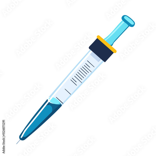 2D flat Micropipette illustration vector, isolated on a white background.
