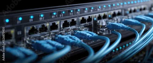 The intricate network cables connecting a data server for optimal performance.