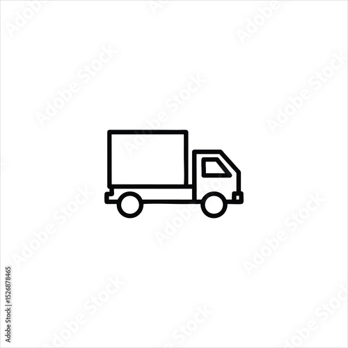 Moving Truck Relocation Minimalist Line Icon