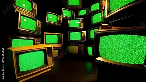 old tv green screen